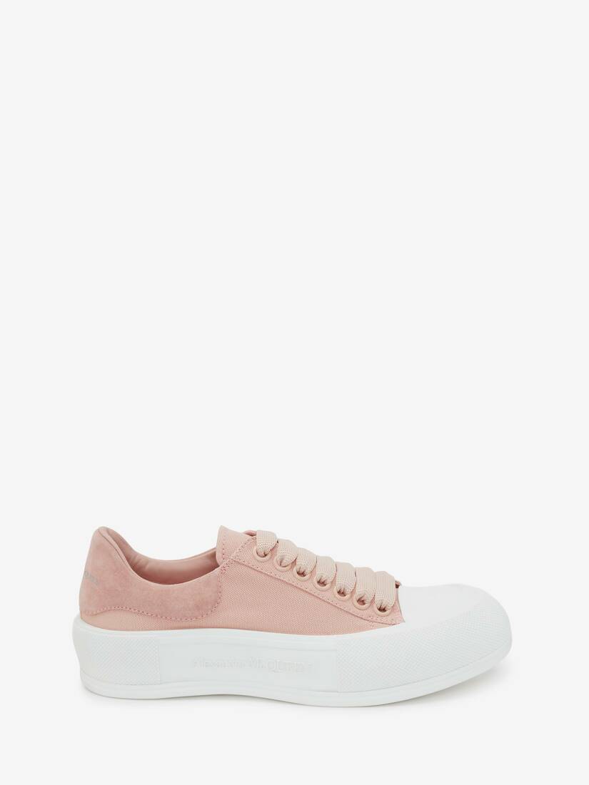 Zapatillas Alexander McQueen Deck Lace Up Plimsoll Mujer - Rosas - Mexico 370-BPTZOV